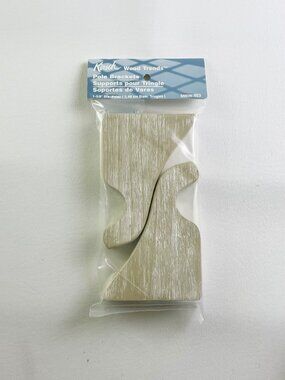 Kirsch Pole Brackets For 1 3/8" Pole Vintage White 1 Pair  K2
